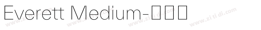 Everett Medium字体转换